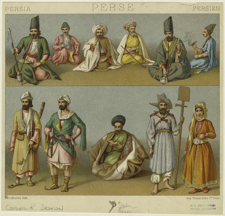 Persian men and women.